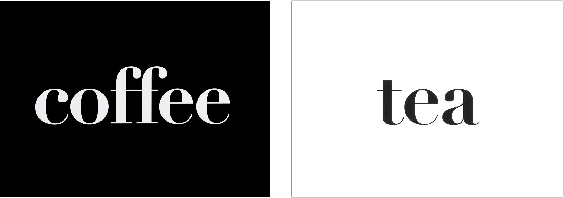Plakaty Coffee i Tea 2 szt. 40 x 50 cm