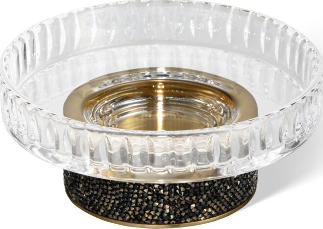 Mydelniczka Rocks karbowana ciemny metal mat-złota