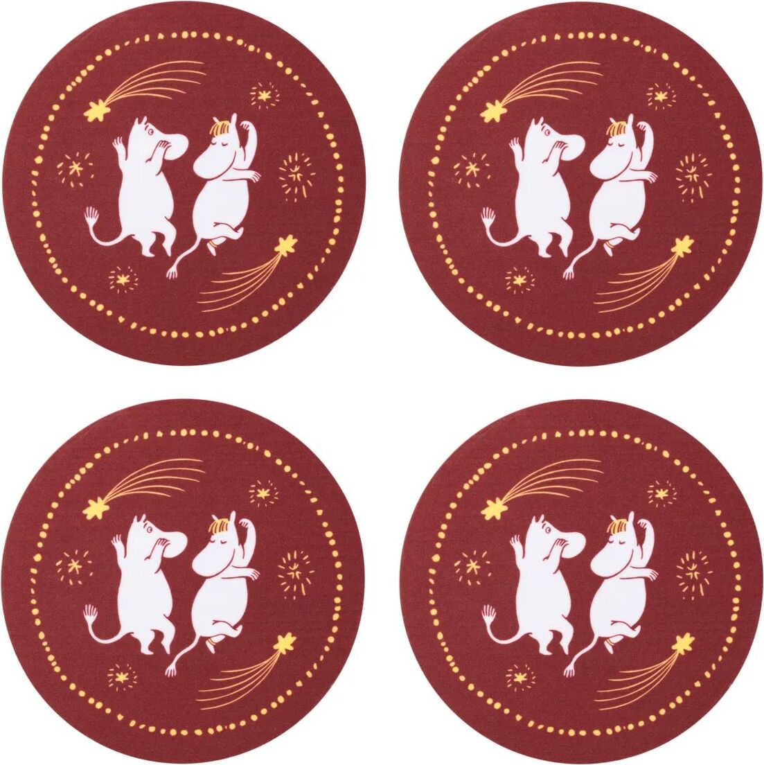 Podstawki pod szklanki Arabia Finland Muminki Festive Moments 4 szt.