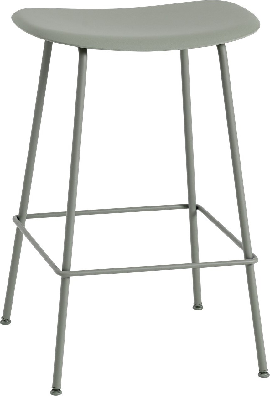 Stołek Fiber Tube 65 cm szarozielony