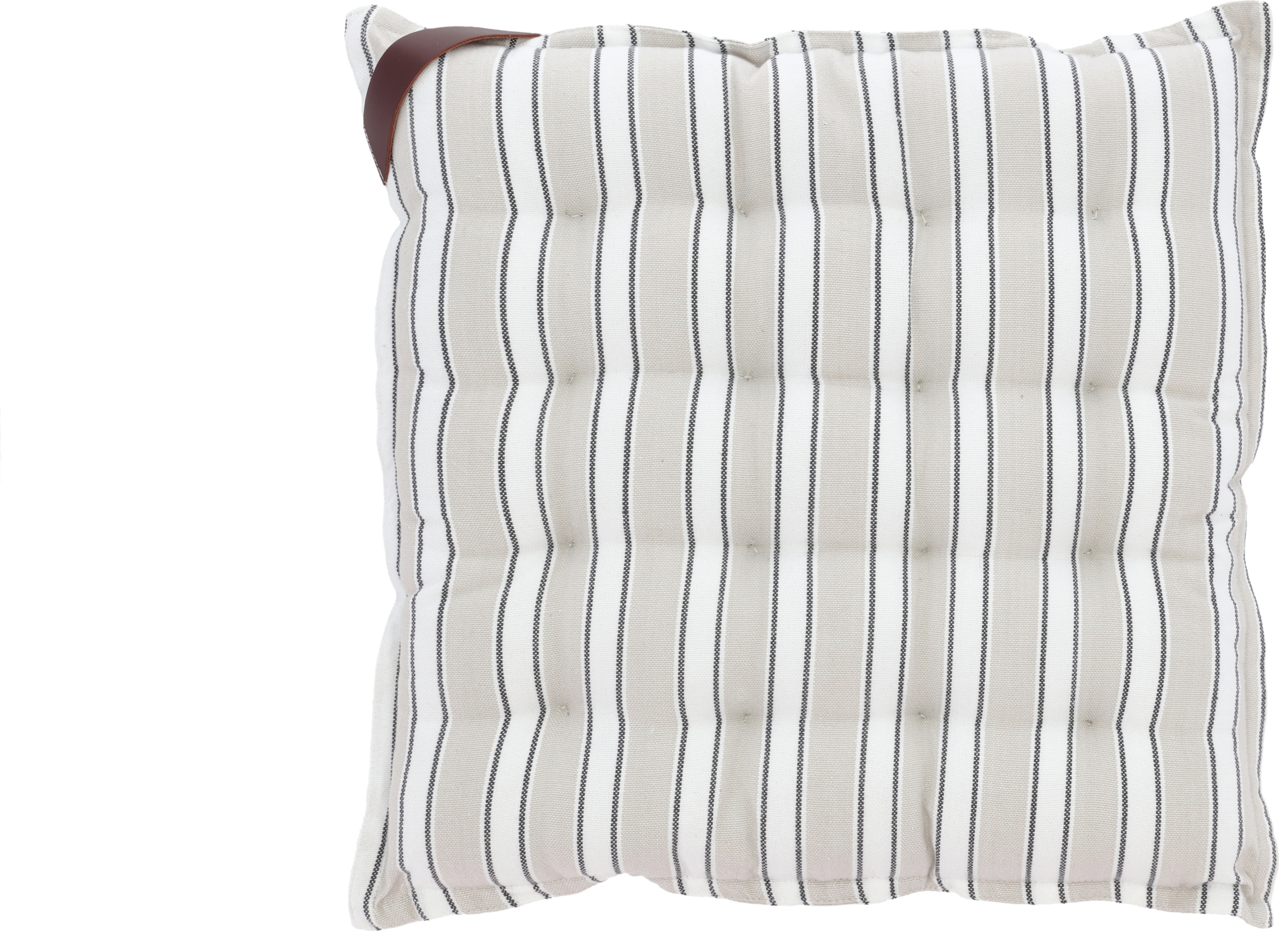 Poduszka siedzisko Nordic w paski 40 x 40 cm beżowa