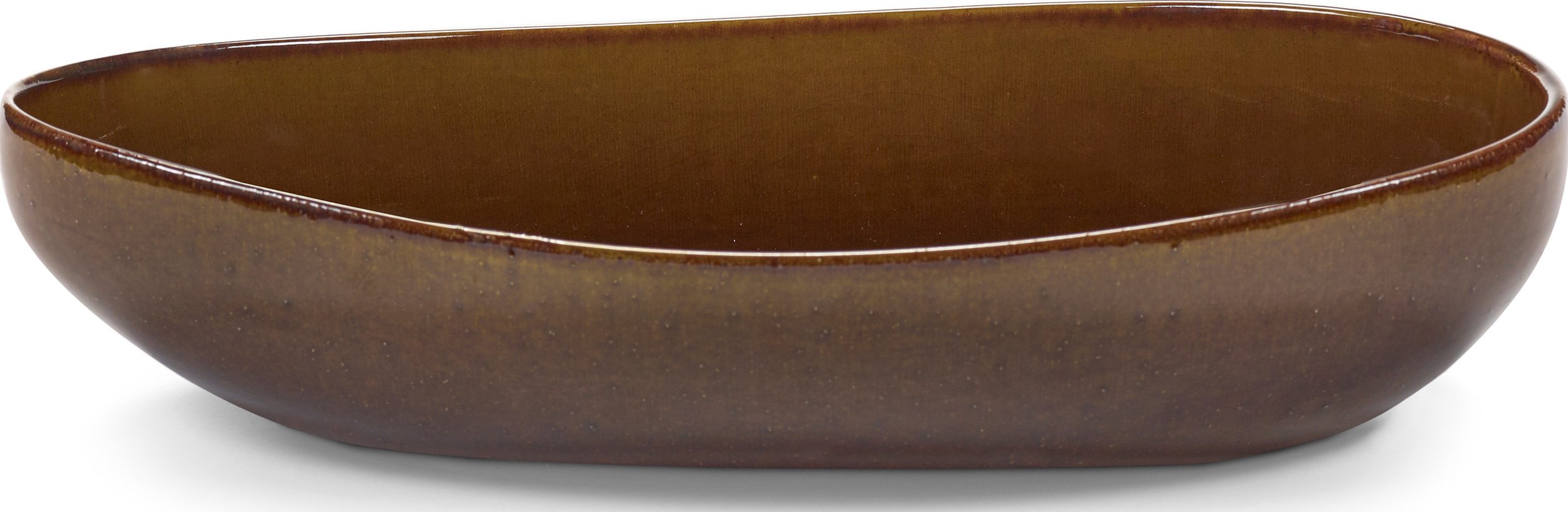 Misa do serwowania Out of Lines owalna 36 cm brązowa