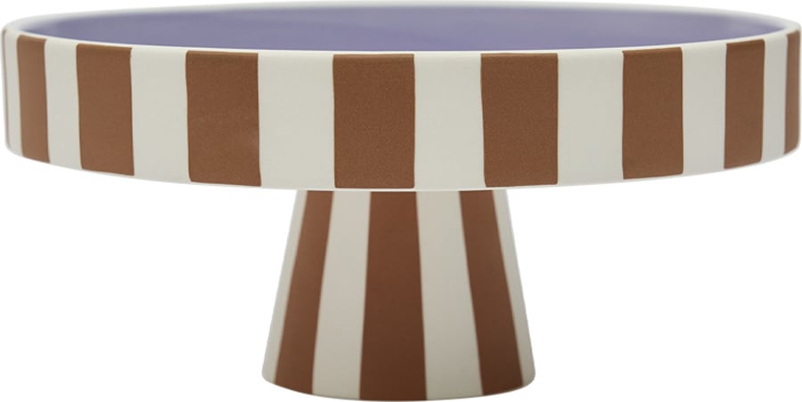 Patera na ciasto Toppu 20 x 20 cm brązowo-fioletowa