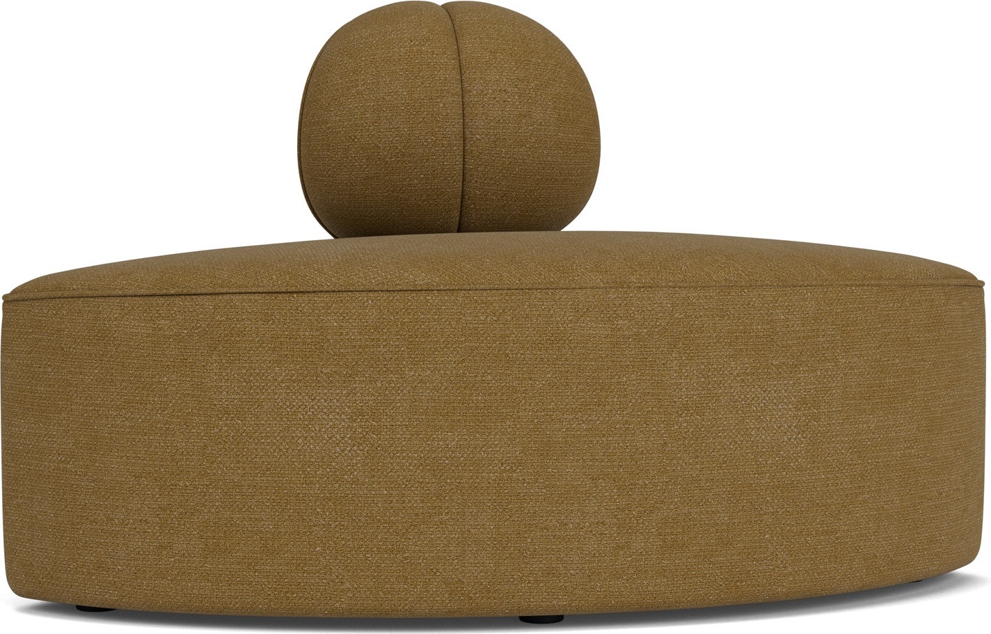 Narożnik lewostronny sofy modułowej Eave Seamline Convex Bouclé brązowy