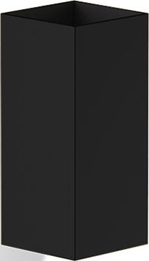 Kubek na szczoteczki do zębów Corner czarny mat ścienny