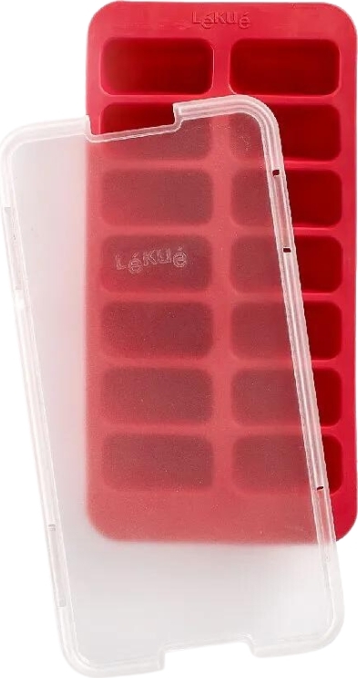 Forma do lodu Lekue kostki czerwona