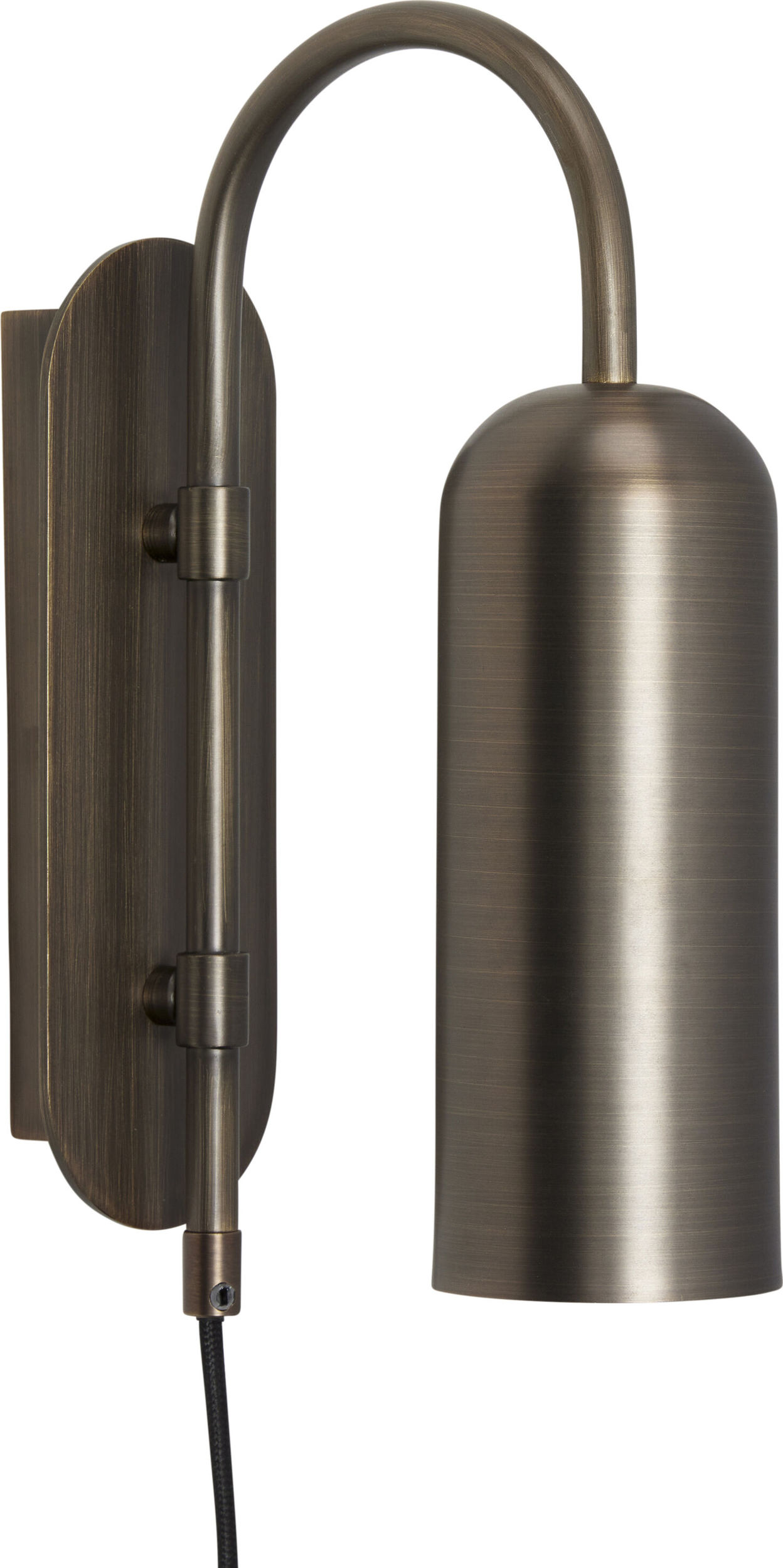 Kinkiet Hübsch 29 cm mosiądz polerowany