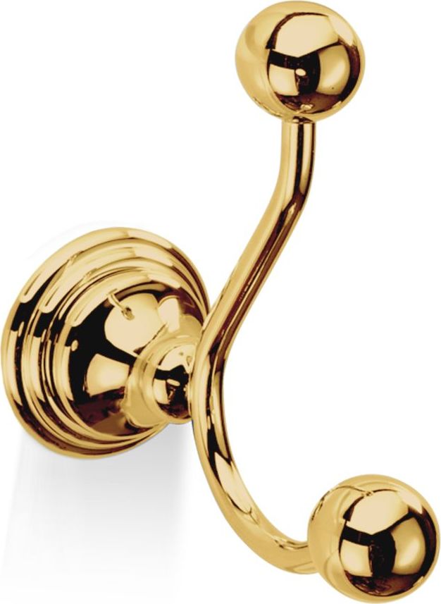 Wieszak haczyk na ręczniki Decor Walther Classic złoty podwójny