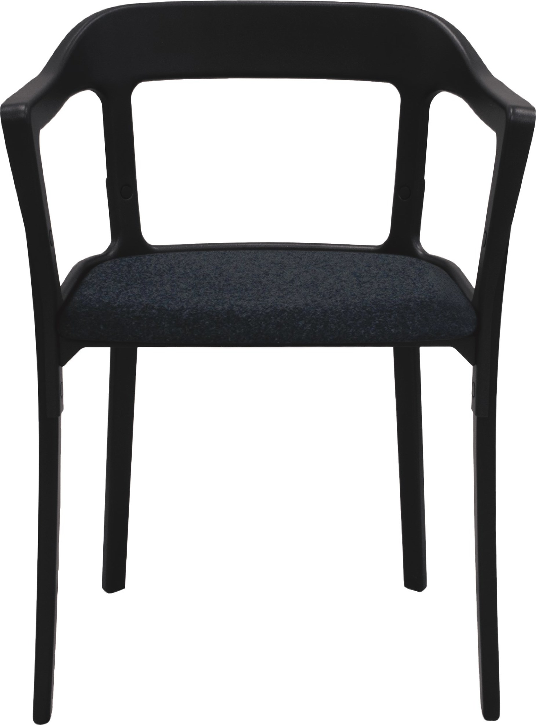 Krzesło Steelwood tapicerowane czarno-ciemnoszare