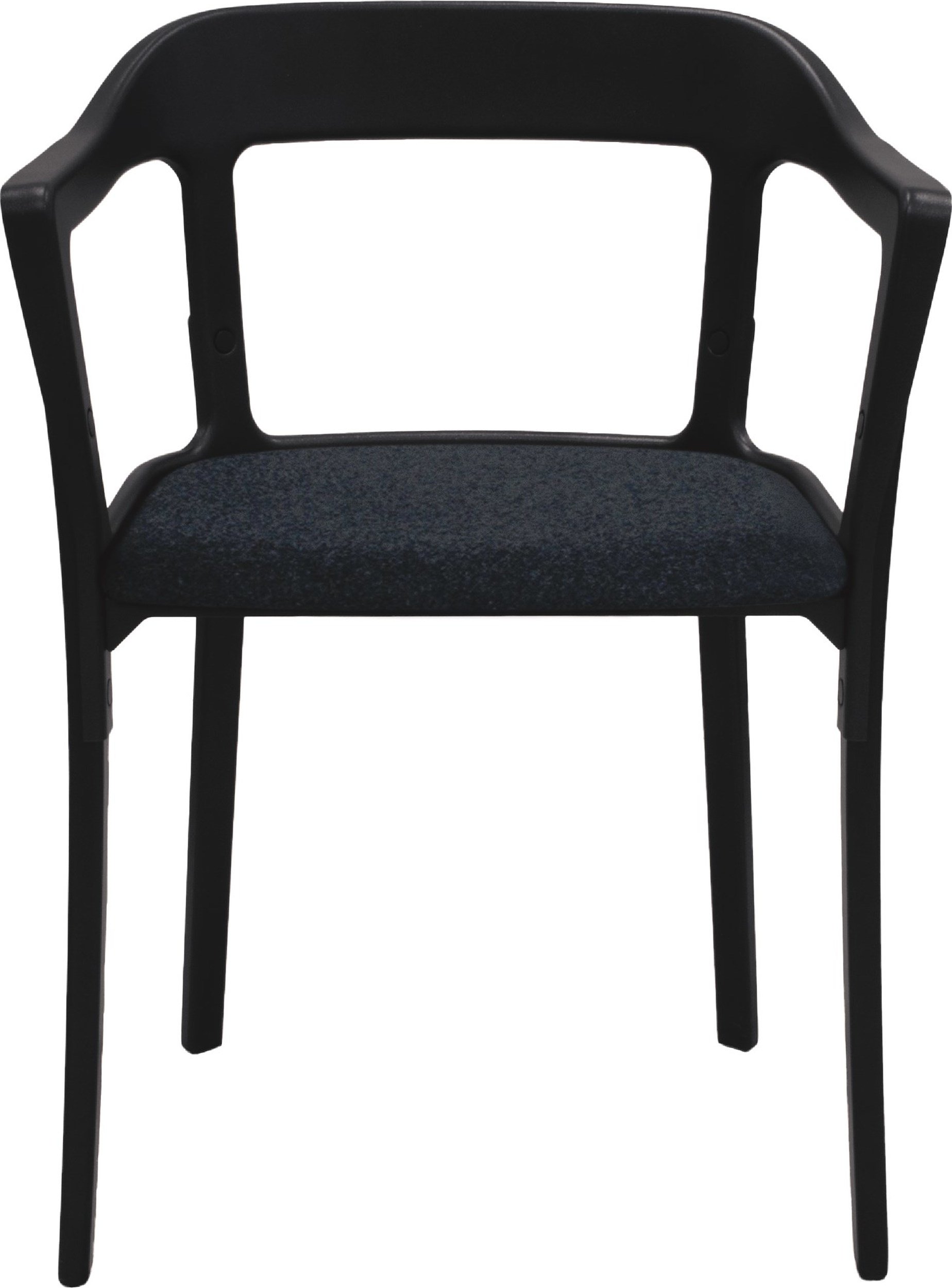 Krzesło Steelwood tapicerowane czarno-ciemnoszare