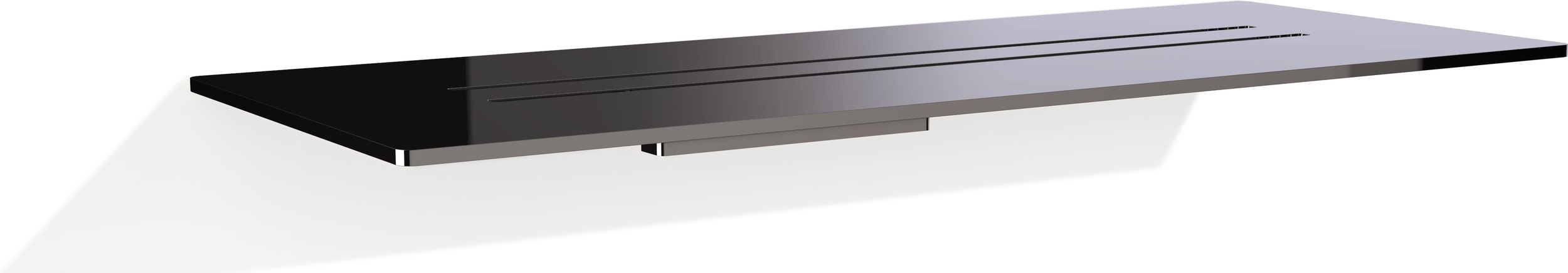 Półka prysznicowa Mikado 30 cm chrom-czarna z powłoką PVD