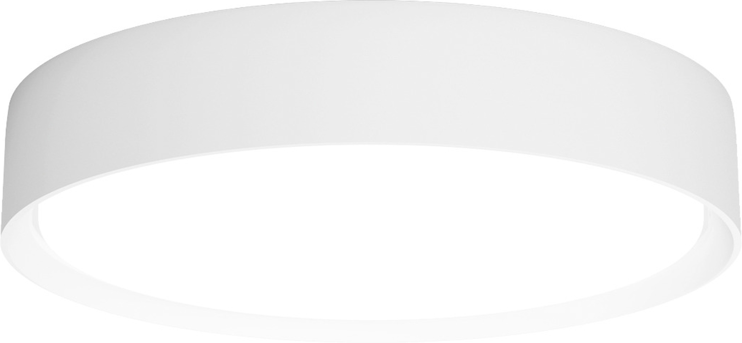 Plafon Slim Round Semi Recessed LED 3000K 25 cm biały z dyfuzorem opal sterowanie oświetleniem Dali