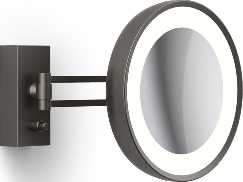 Lusterko kosmetyczne powiększające x7 BS 36 ciemny metal mat ścienne