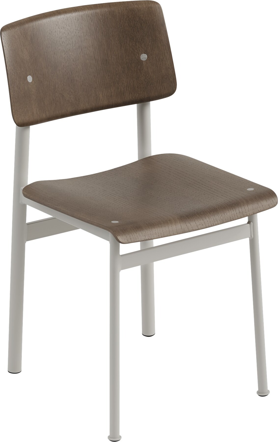 Krzesło Loft ciemny brąz nogi szare