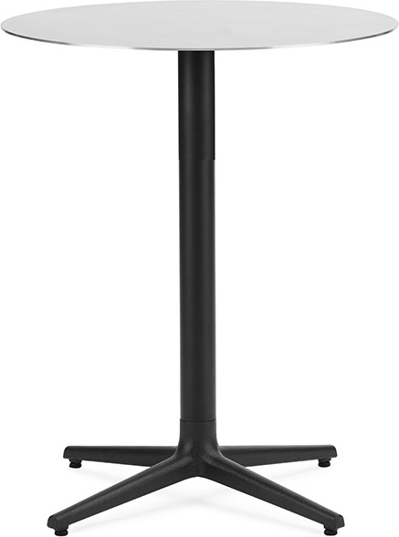 Stół Allez okrągły 60 cm z blatem stalowym na czterech nogach