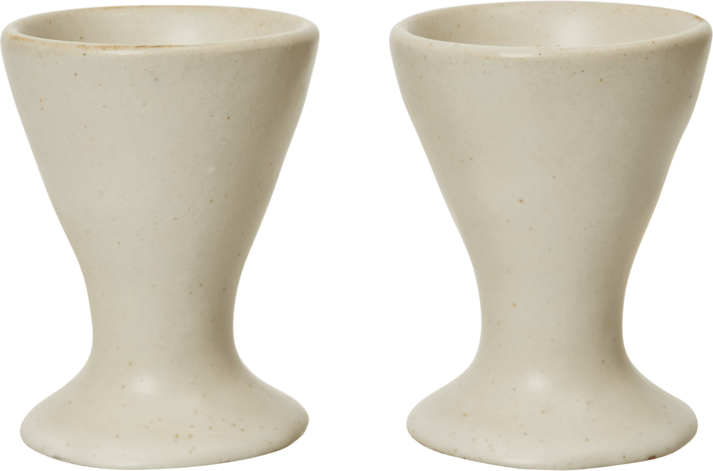 Kieliszki do jajek Flow złamana biel 2 szt.