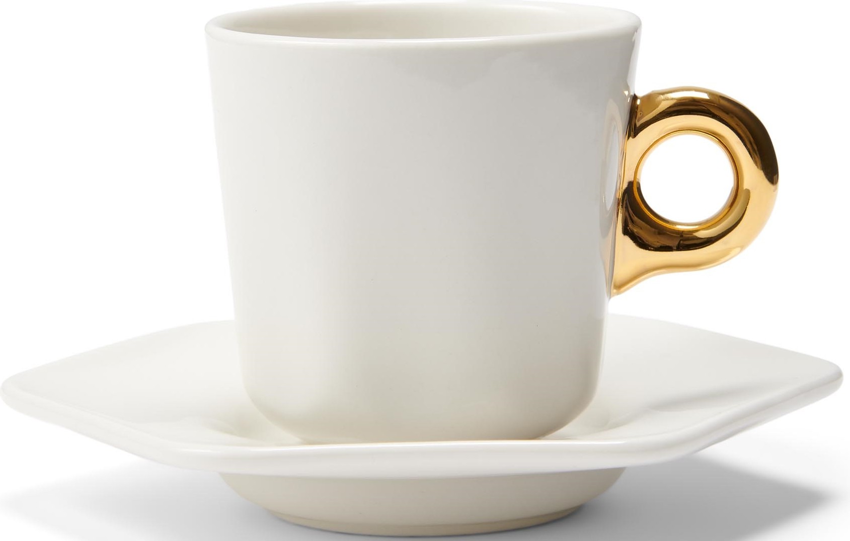 Filiżanka do espresso Sculpture 90 ml biała ze spodkiem