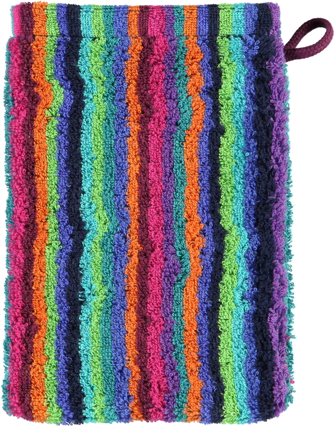 Rękawica kąpielowa Stripes 16 x 22 cm kolorowa ciemna