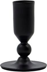 Świecznik na klasyczną świecę Folk 7 cm czarny