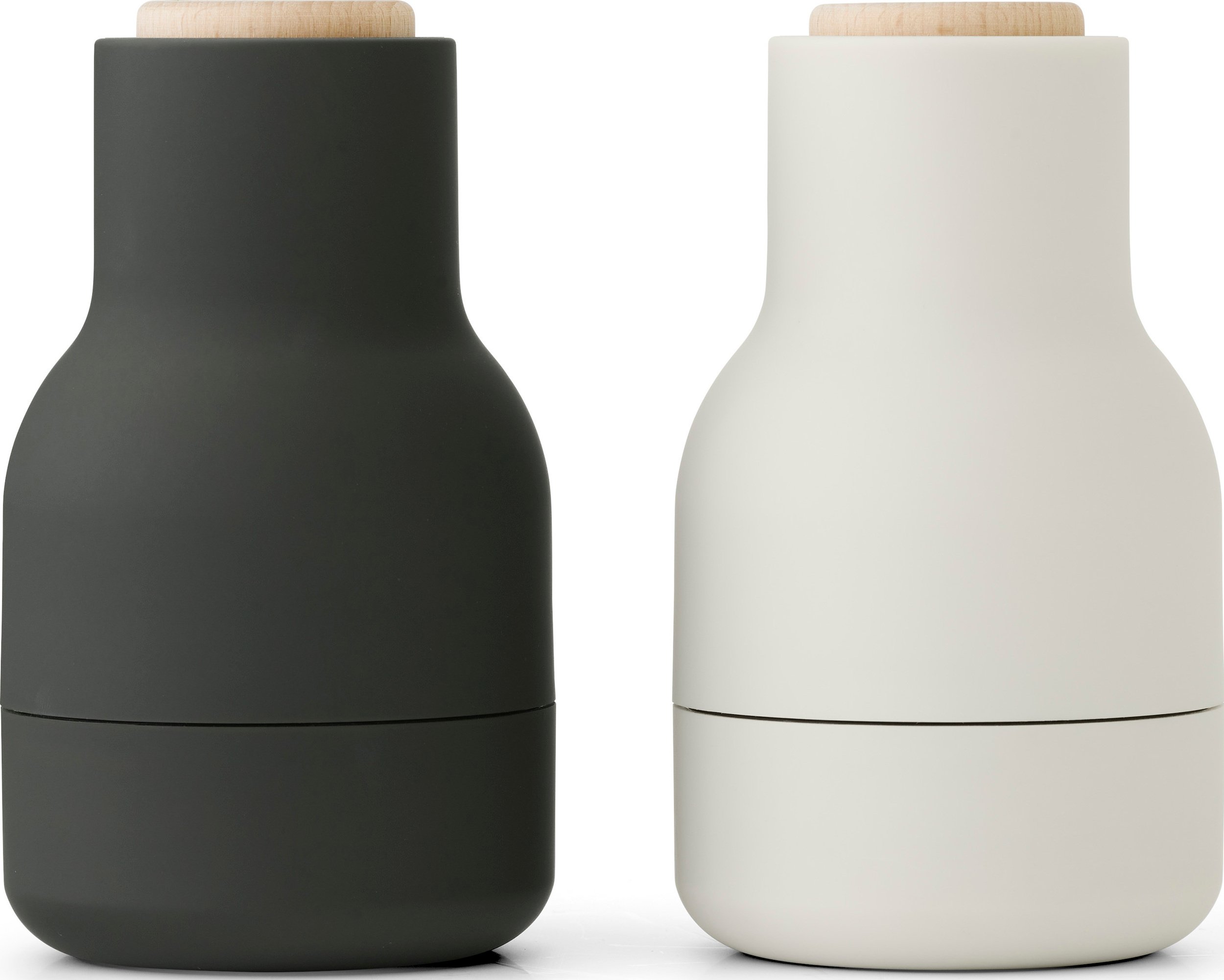 Młynki do pieprzu i soli Bottle małe czarny i kremowy 2 szt.