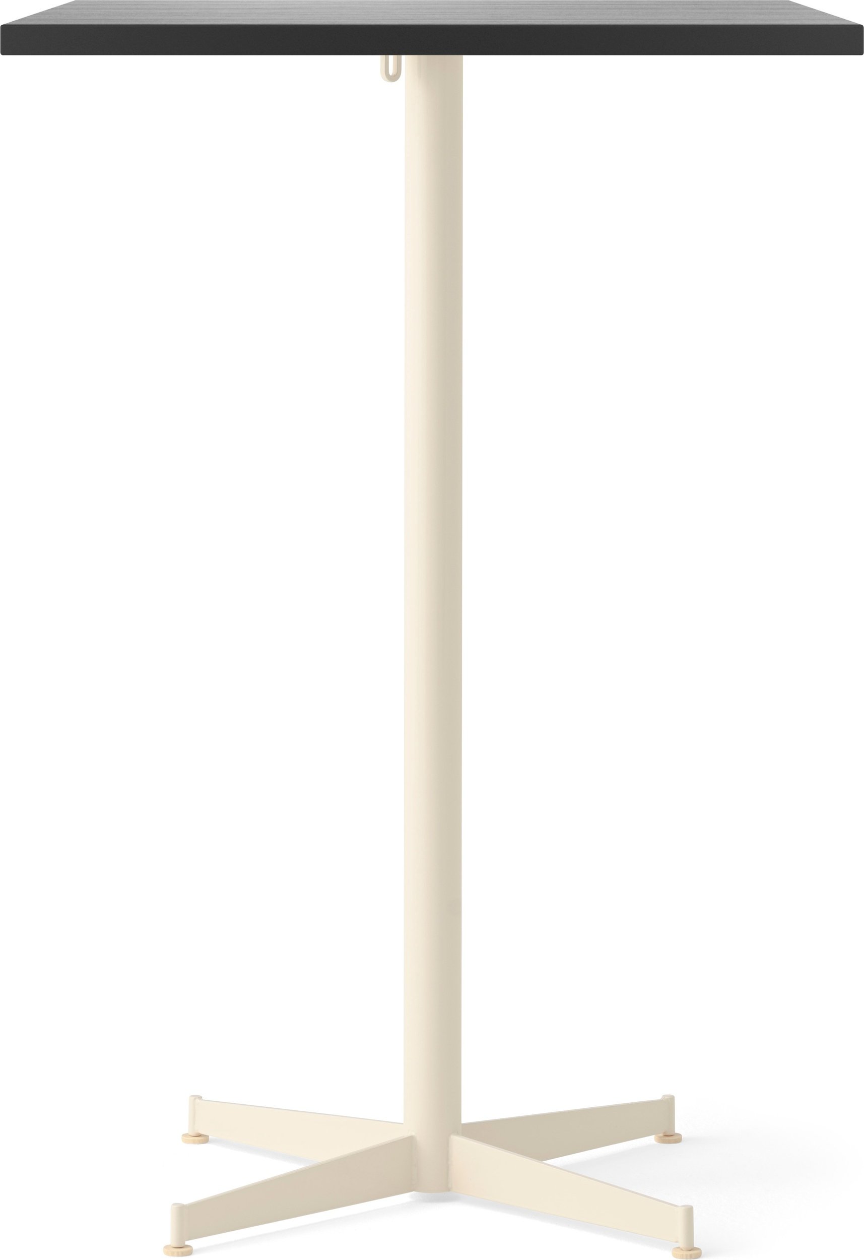 Stół barowy z kremową podstawą Nook Star Base kwadratowy 103 cm czarny
