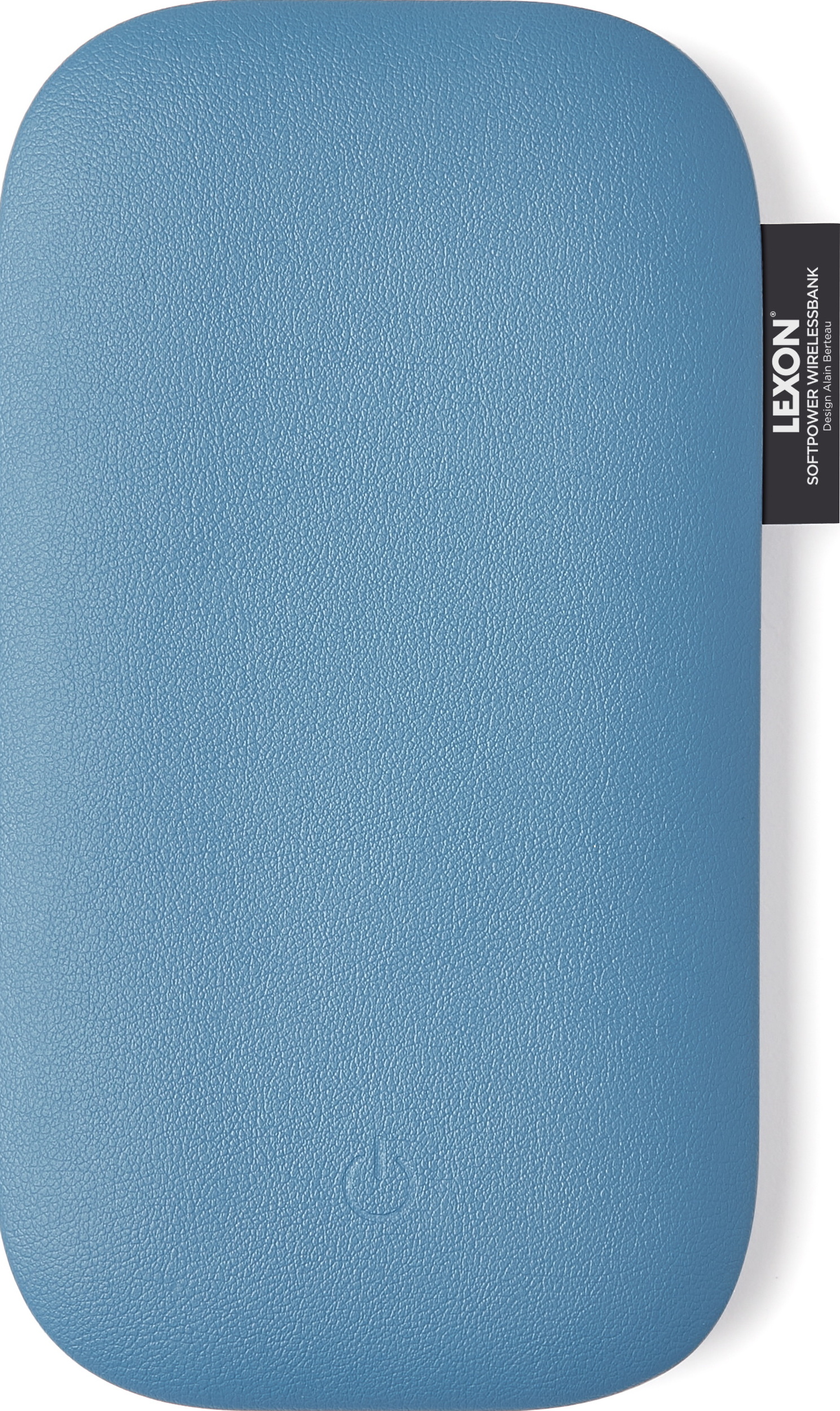 Ładowarka bezprzewodowa z głośnikiem Powersound niebieska skórzana