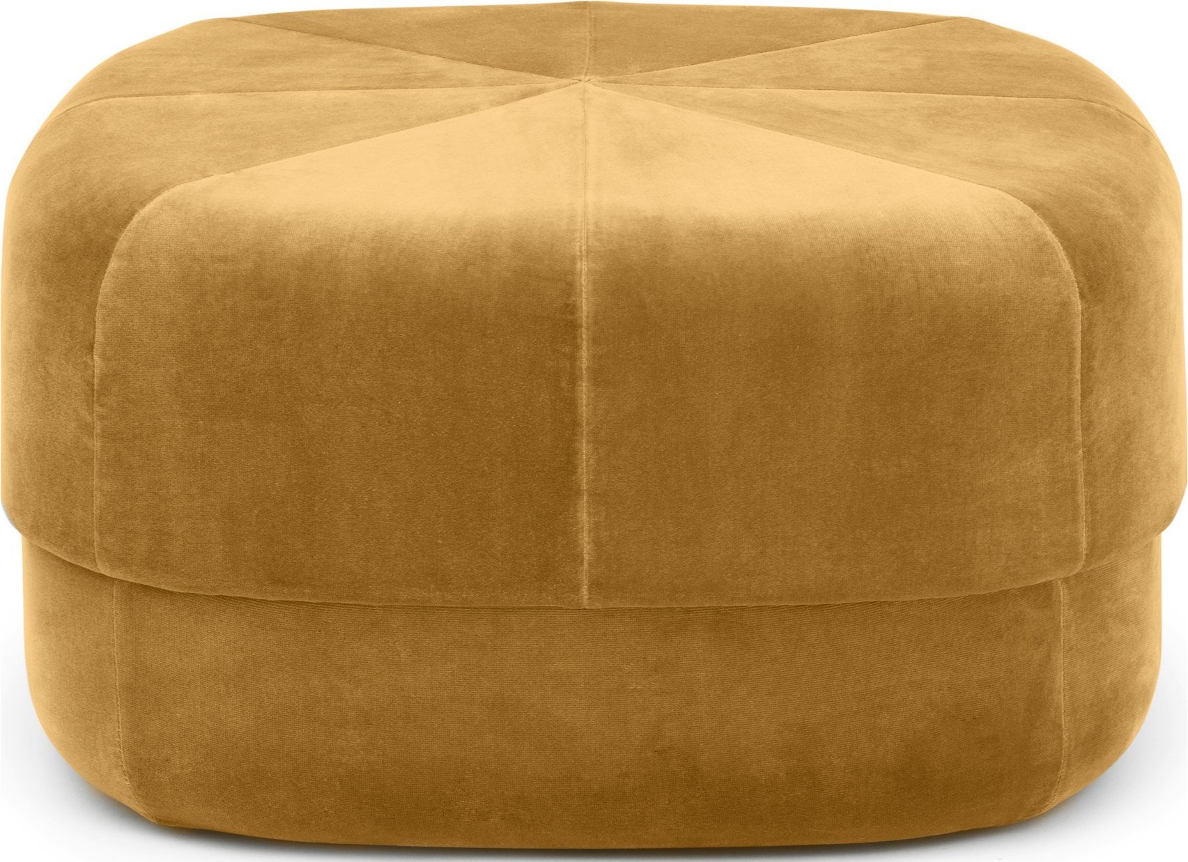 Puf welurowy Circus L żółty