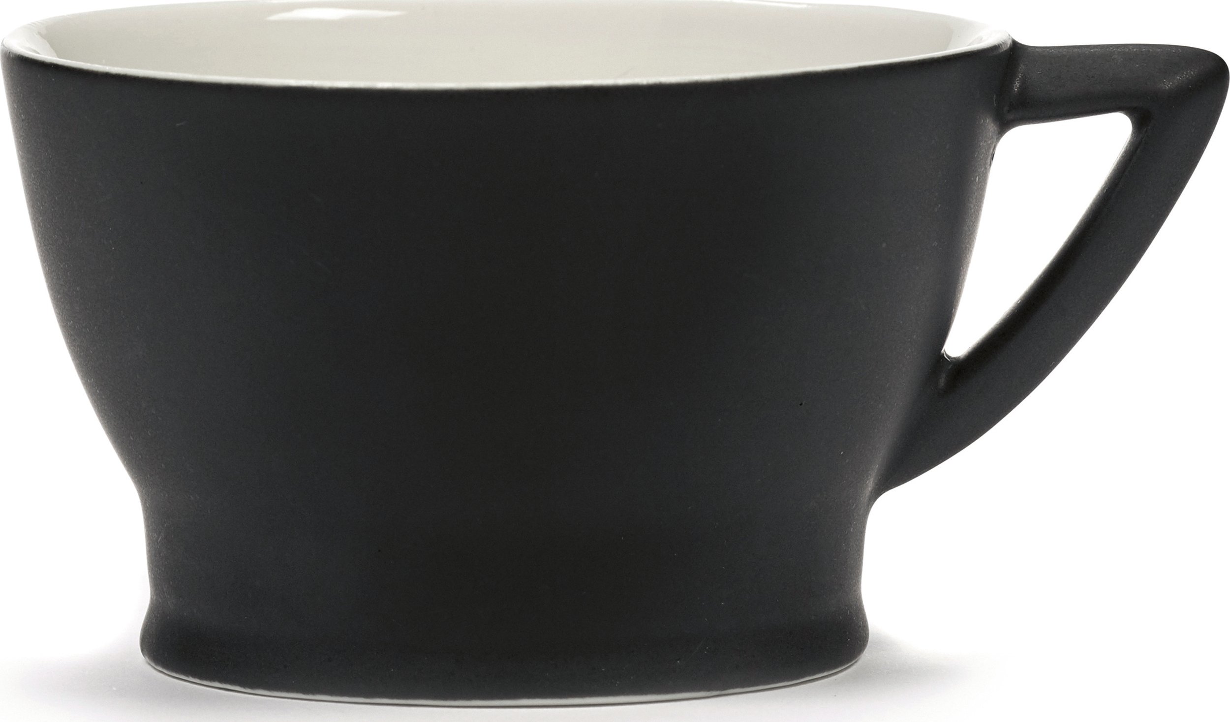 Kubek z uchem Ra 220 ml czarno-biały