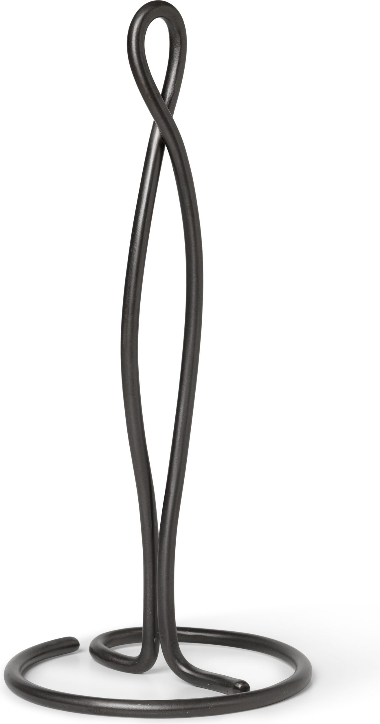 Stojak na ręcznik papierowy Curvature czarny mosiądz