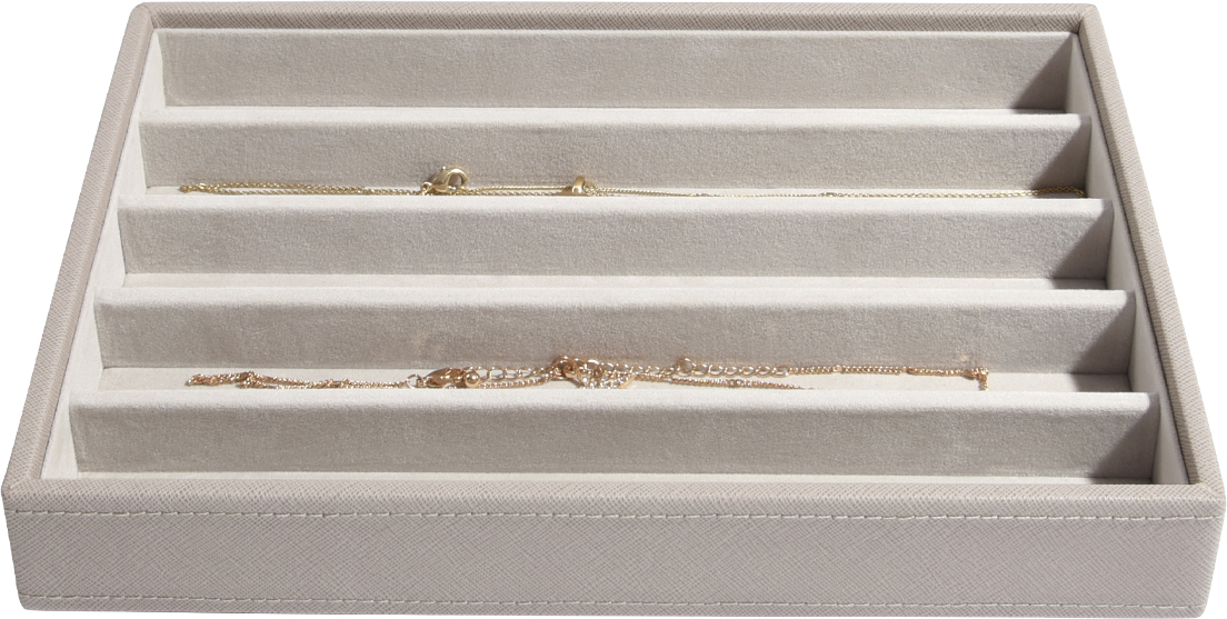 Szkatułka na biżuterię Stackers pięciokomorowa classic velvet taupe