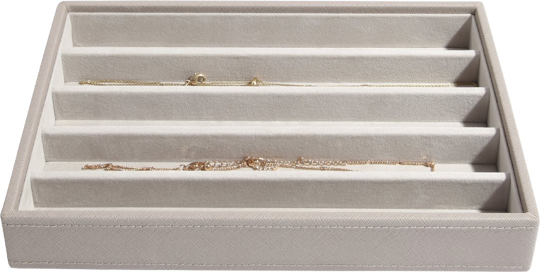 Szkatułka na biżuterię Stackers pięciokomorowa classic velvet taupe