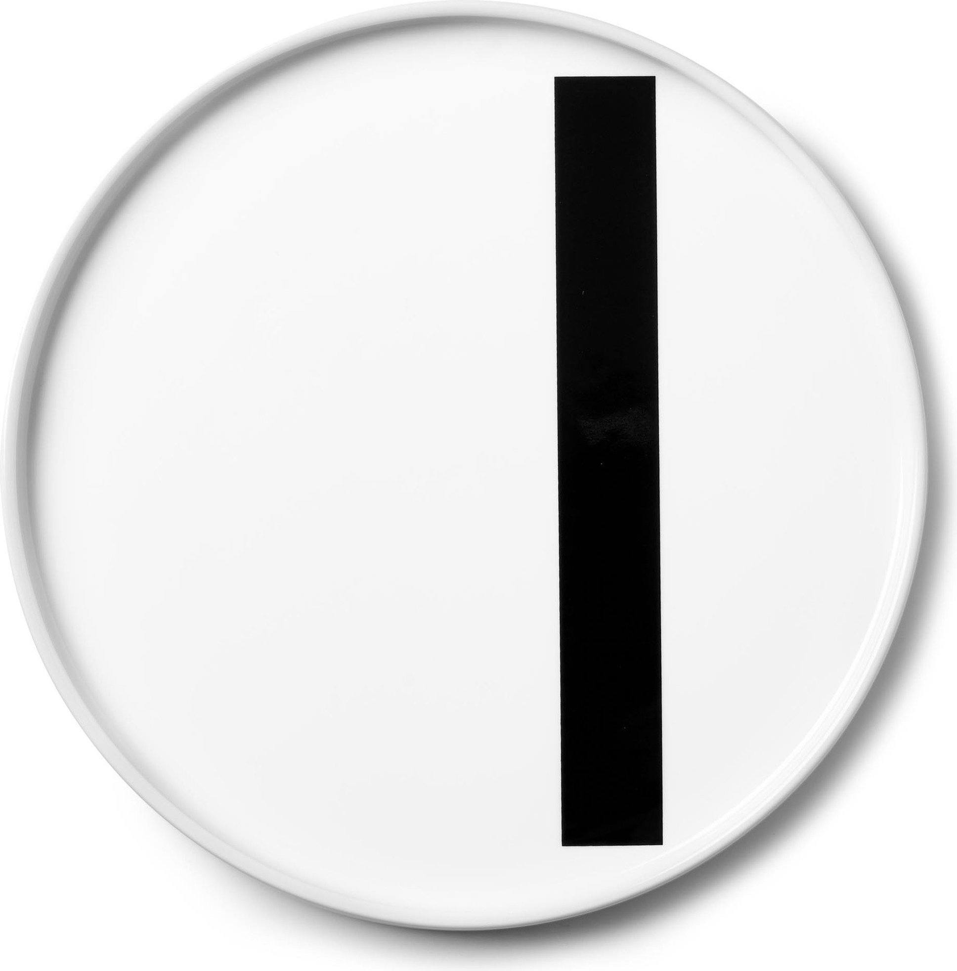 Talerz porcelanowy AJ litera I