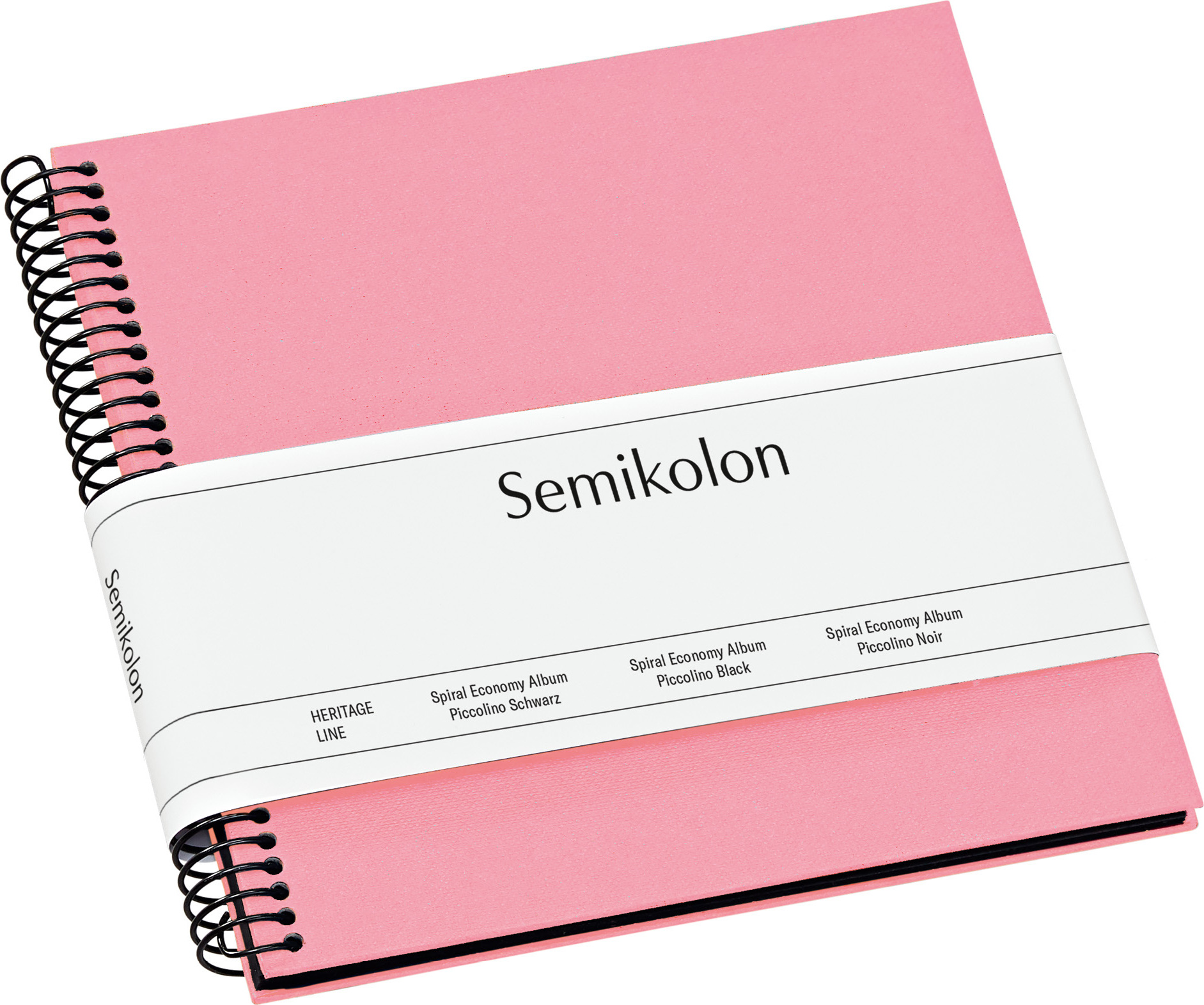 Album na zdjęcia Uni Economy mały różowy z czarnymi kartami