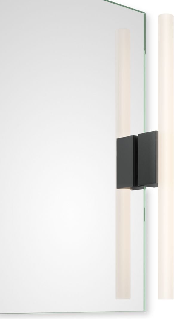 Lampa nad lustro Omega Clip On czarny mat