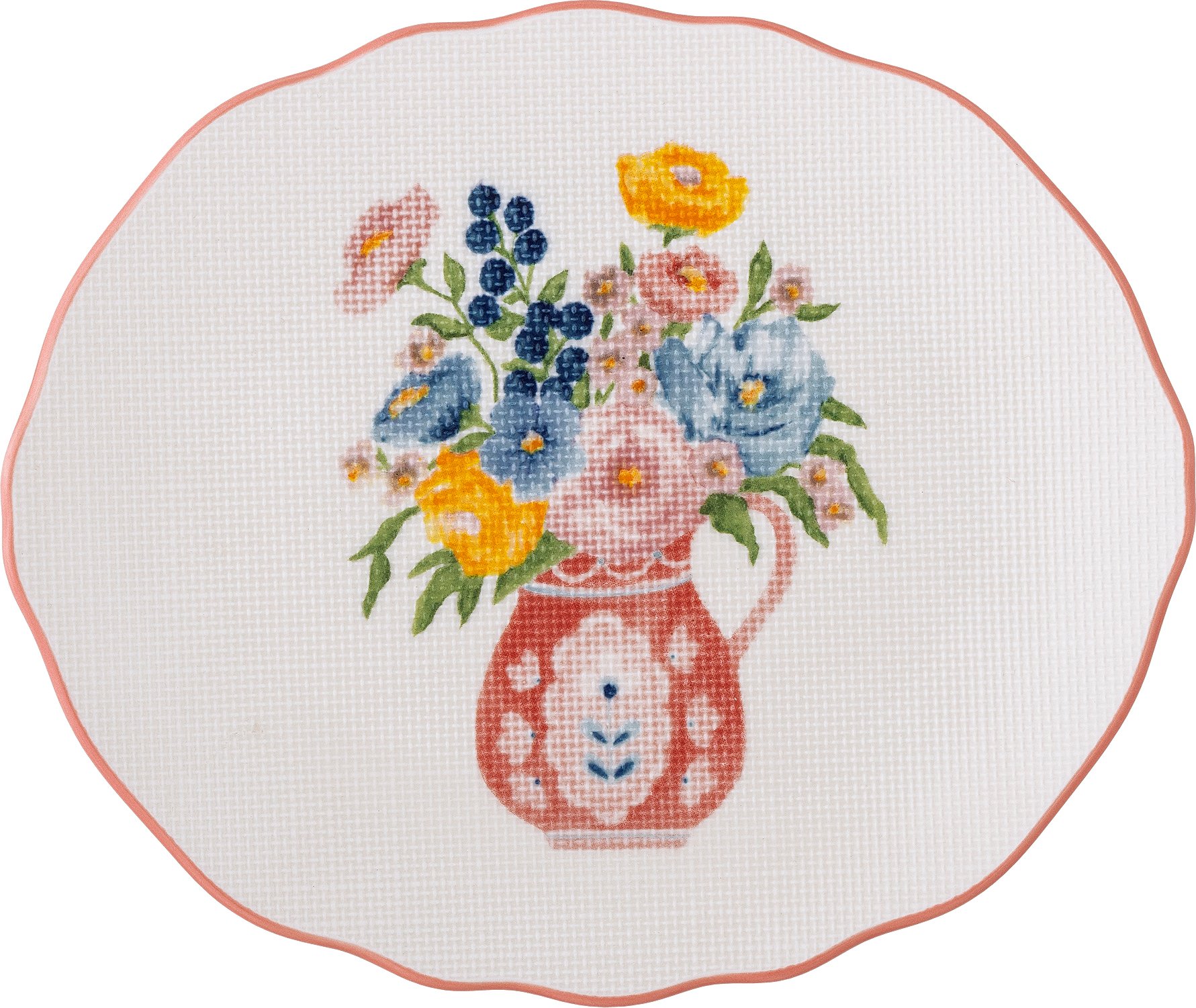 Talerz śniadaniowy Dorothy 20 cm biało-czerwony