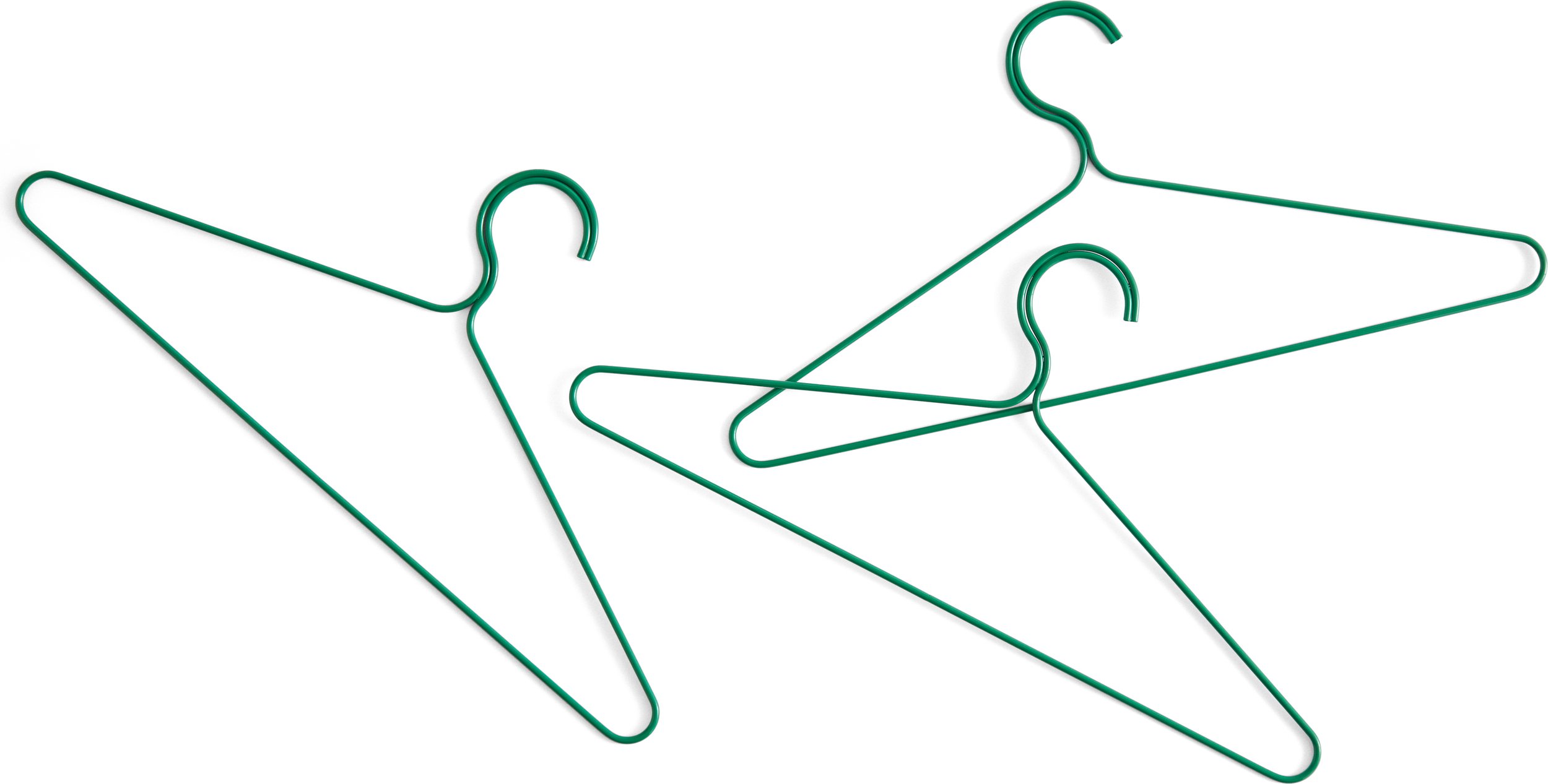 Wieszaki na ubrania Colour zielone lustrzane 3 szt.