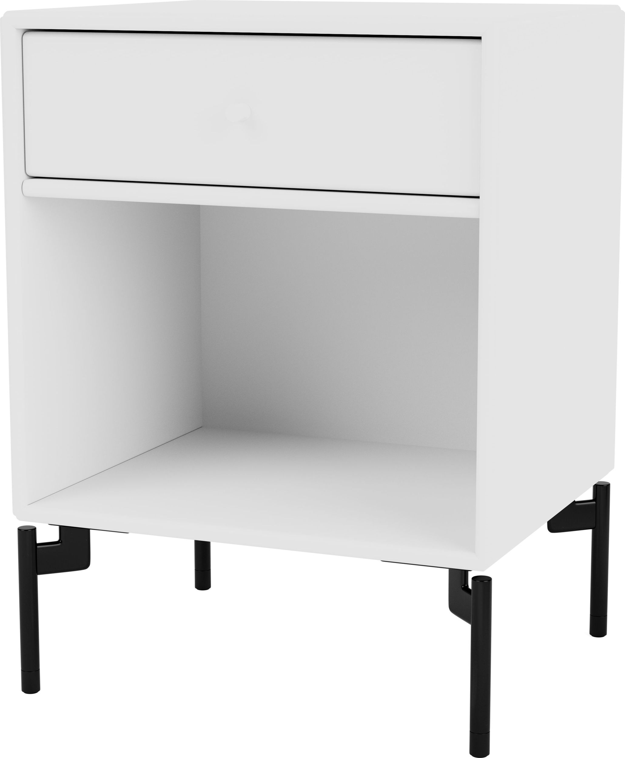 Szafka nocna Dream biała na czarnych nogach
