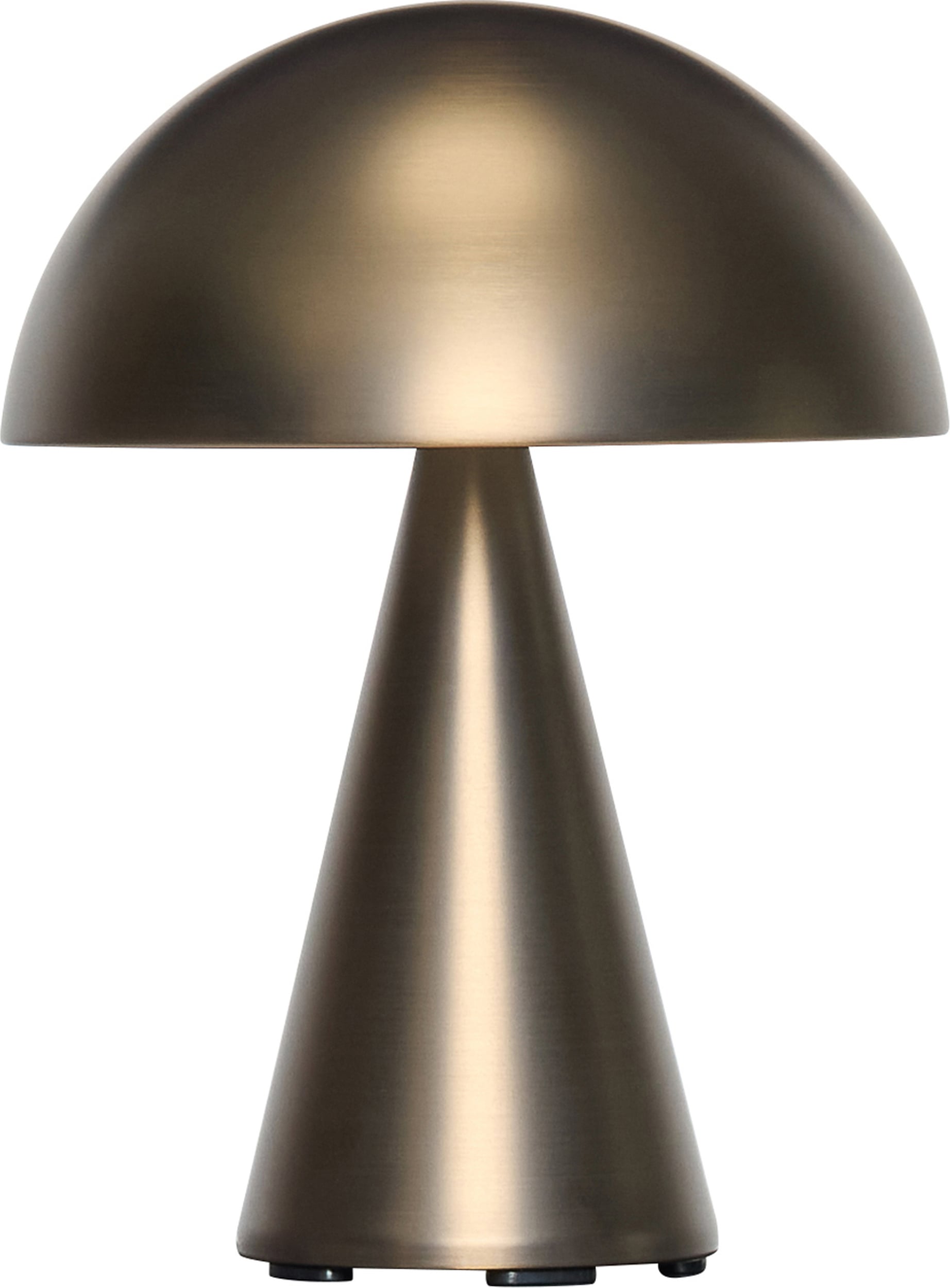 Lampa stołowa bezprzewodowa Mush 20 cm mosiądz szczotkowany