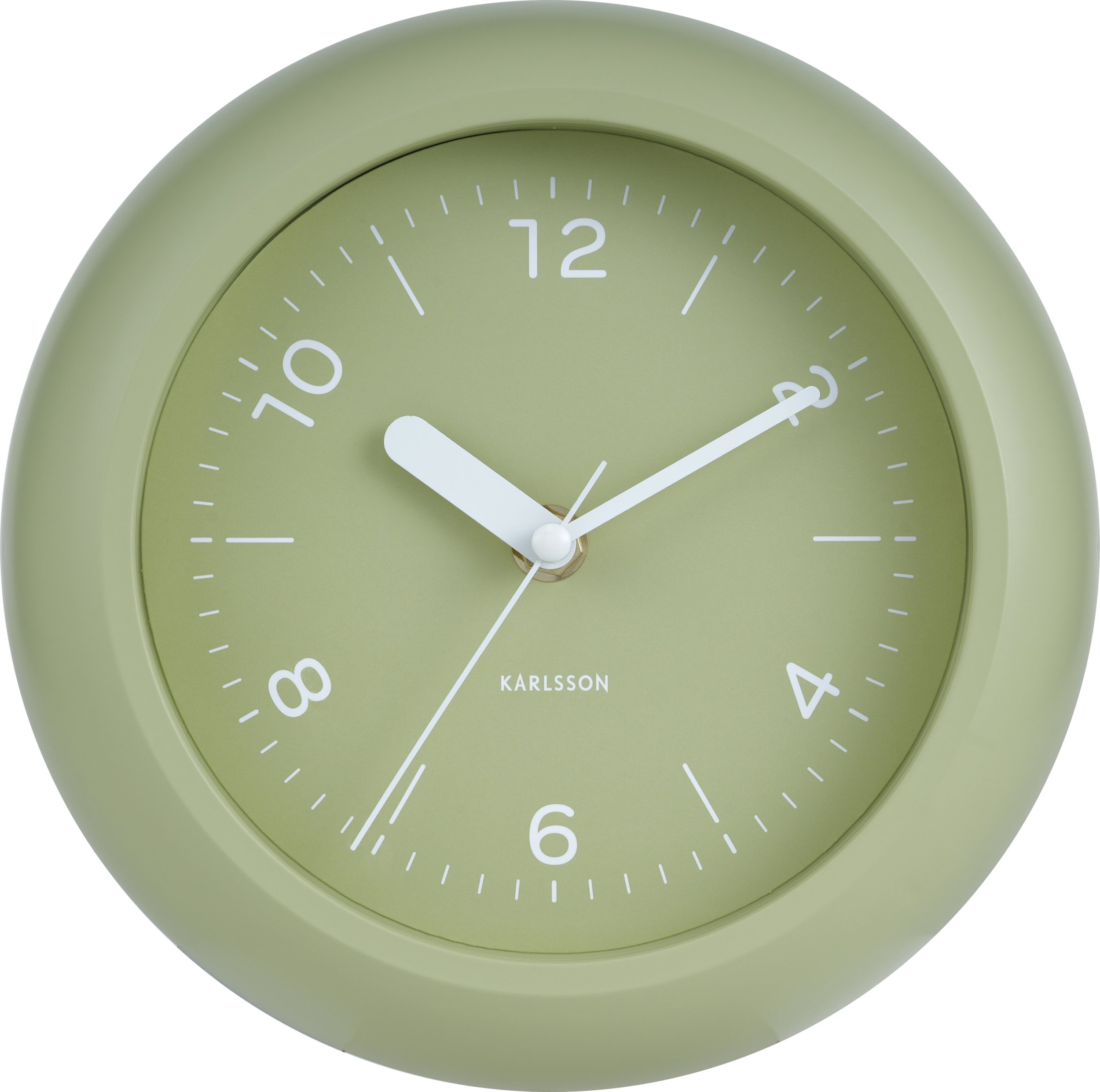 Zegar ścienny Slope jasnozielony
