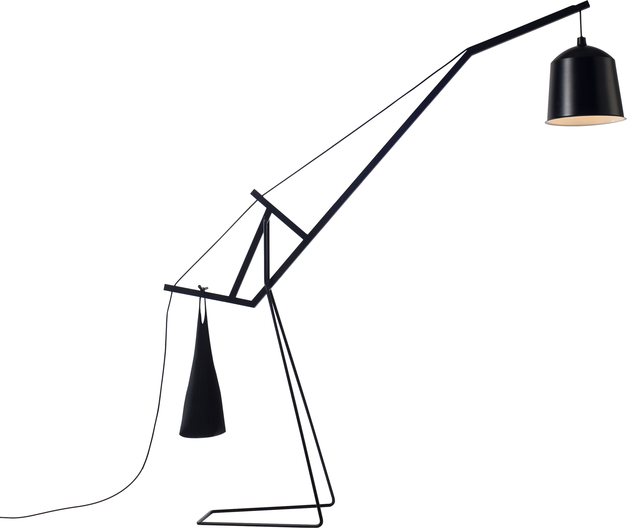 Lampa stojąca Covo cała czarna