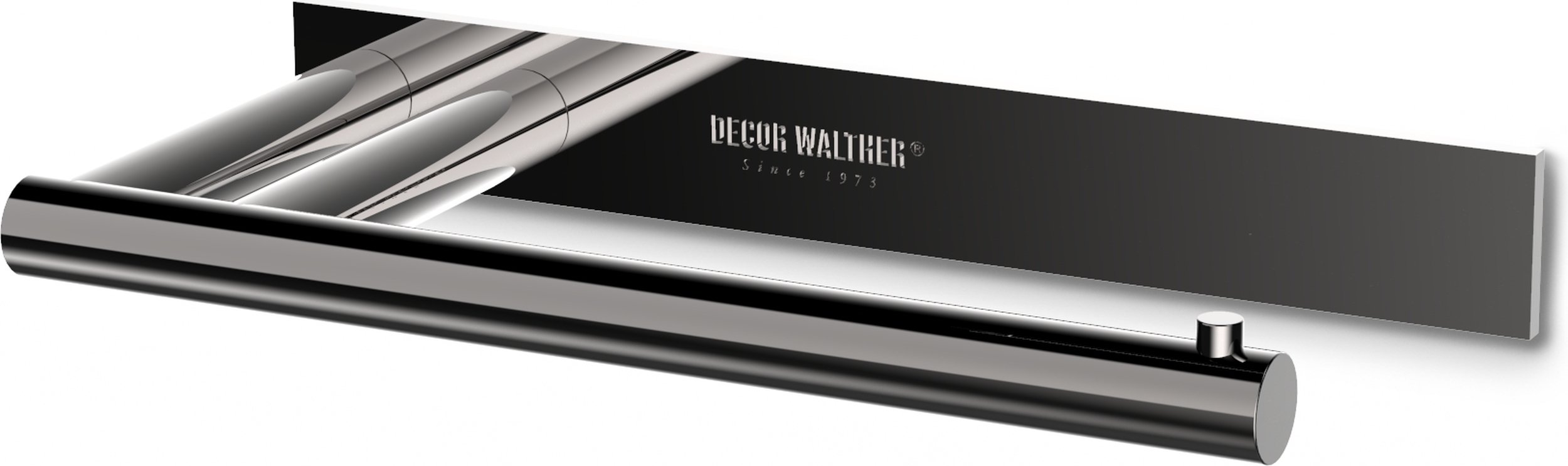 Uchwyt na papier toaletowy Mikado Frame chrom-czarny z powłoką PVD