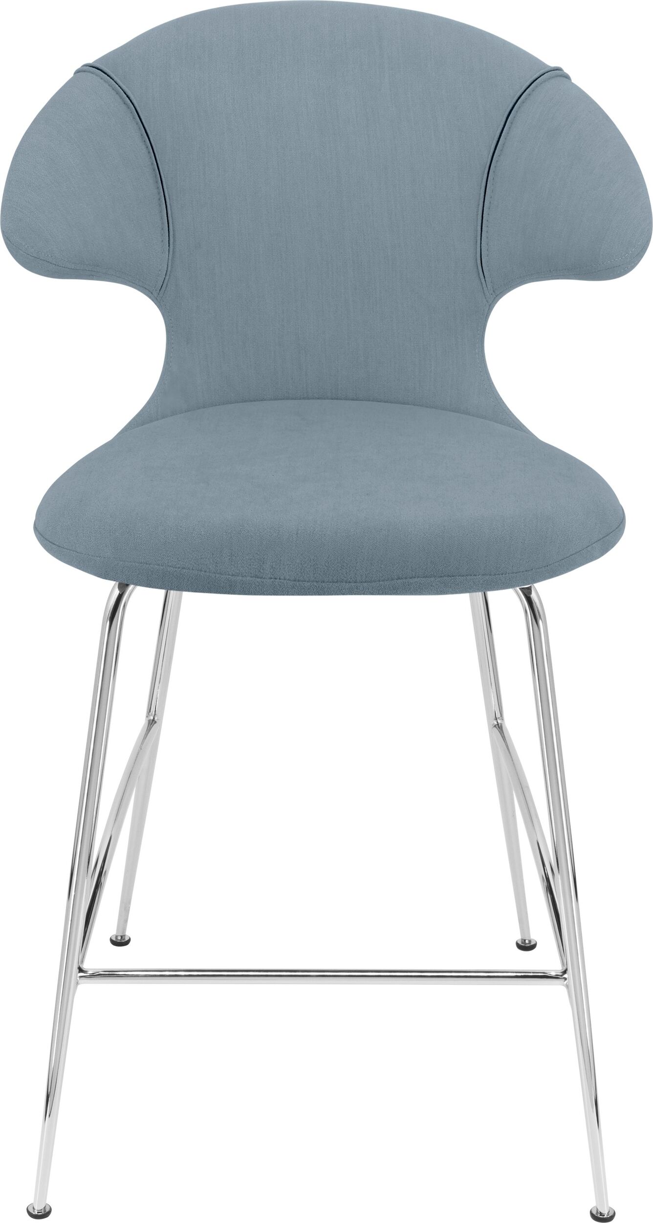 Krzesło Time Flies 102 cm błękitne na chromowanych nogach