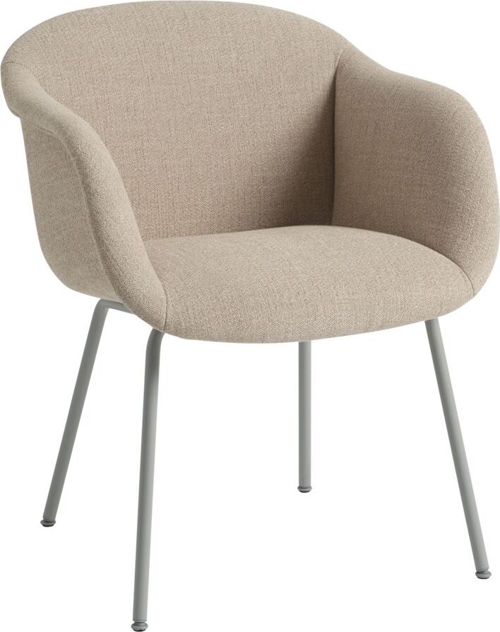 Fotel Fiber Soft Tube Ecriture 240 tapicerowany na stalowych nogach