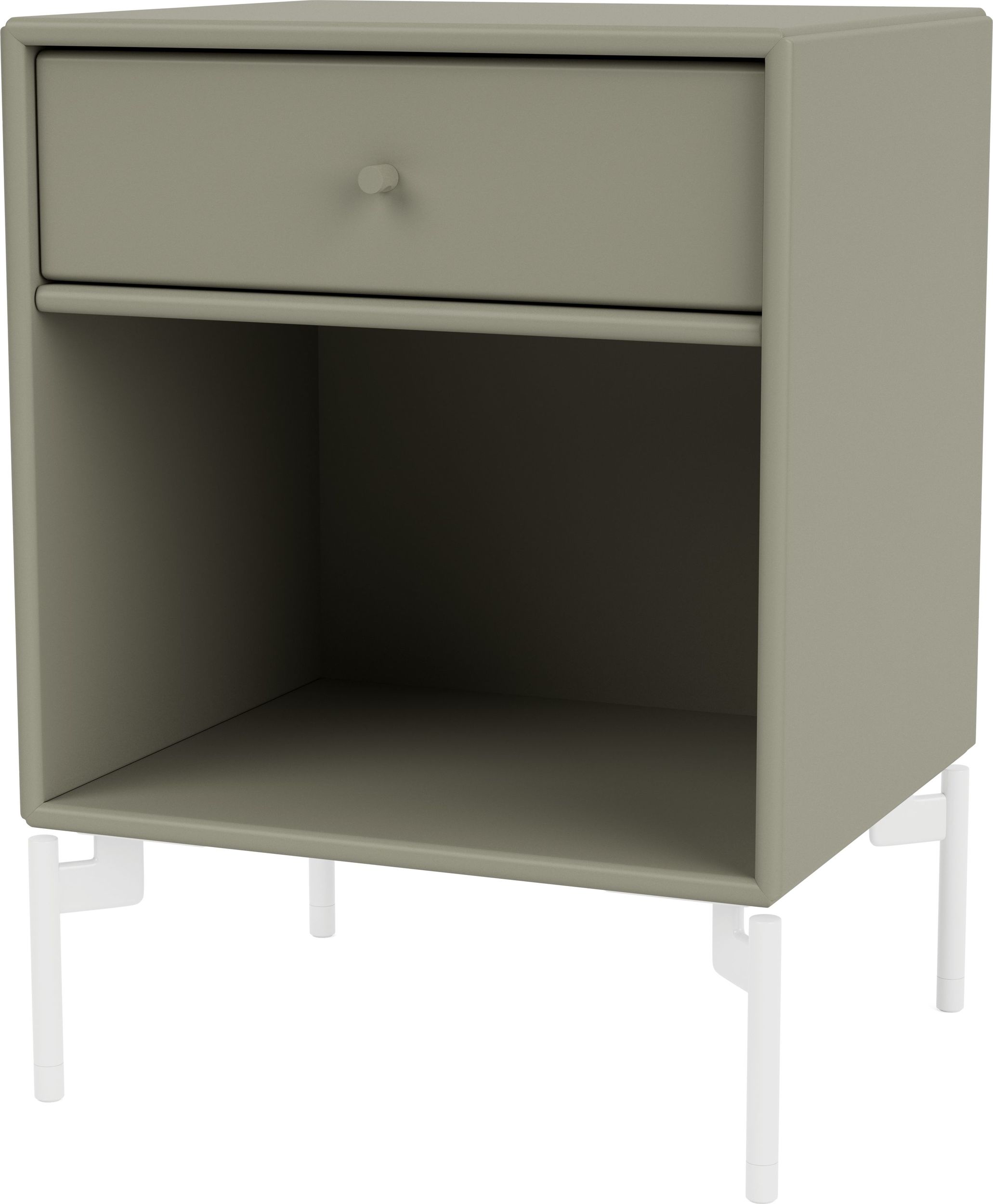 Szafka nocna Dream brązowozielona na białych nogach