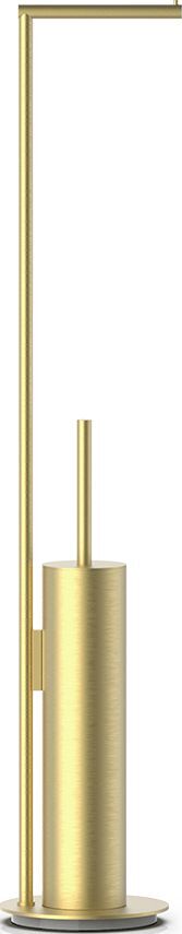 Stojak na papier toaletowy oraz szczotka do WC Mikado mosiądz