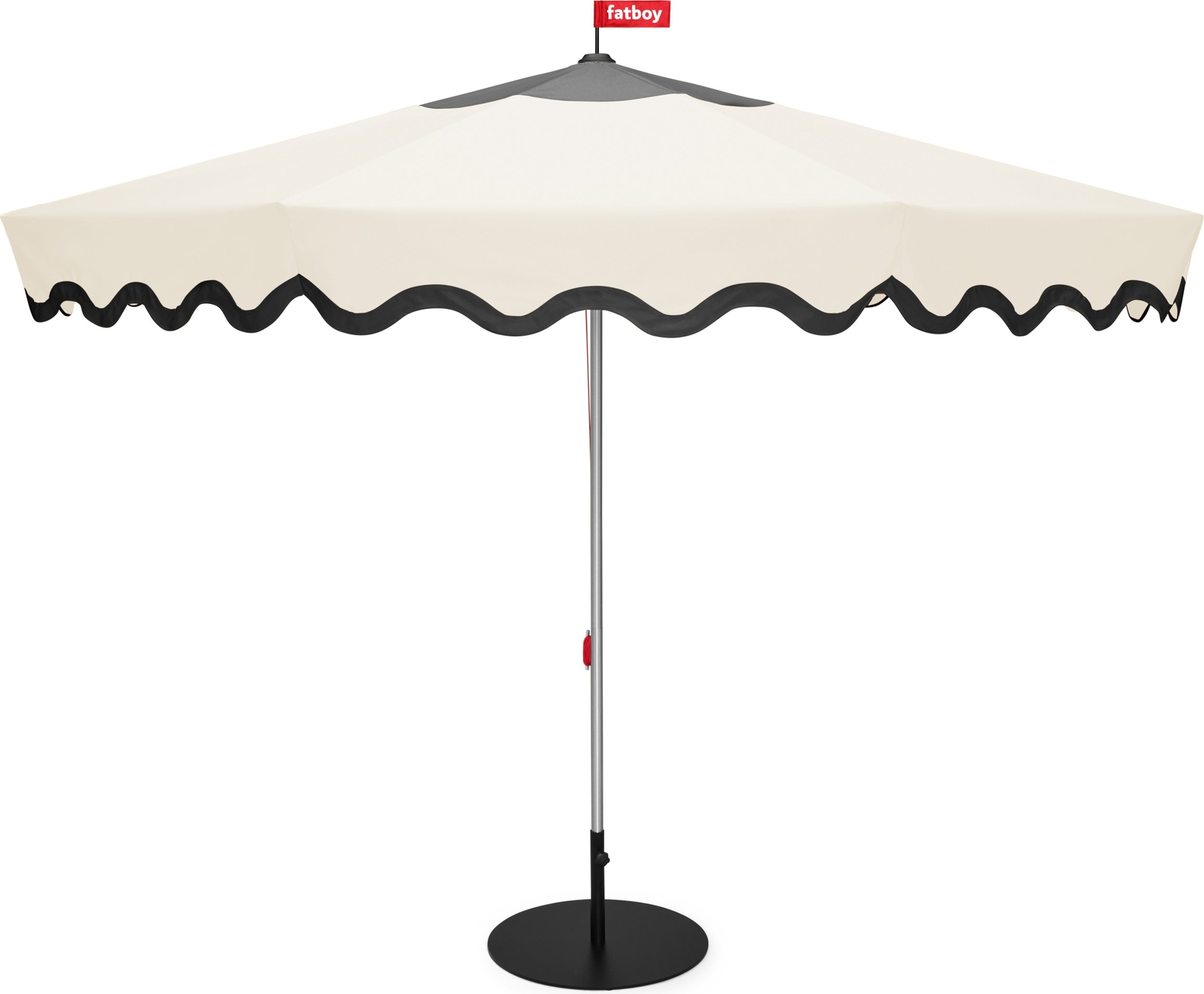 Parasol ogrodowy Pensol kremowy z czarnym stojakiem