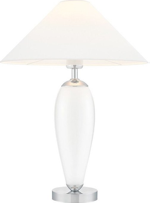 Lampa stojąca Rea transparentna podstawa biały abażur