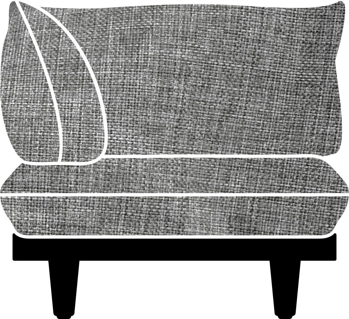 Pokrowiec na narożnik Paletti ciemnoszary materiałowy