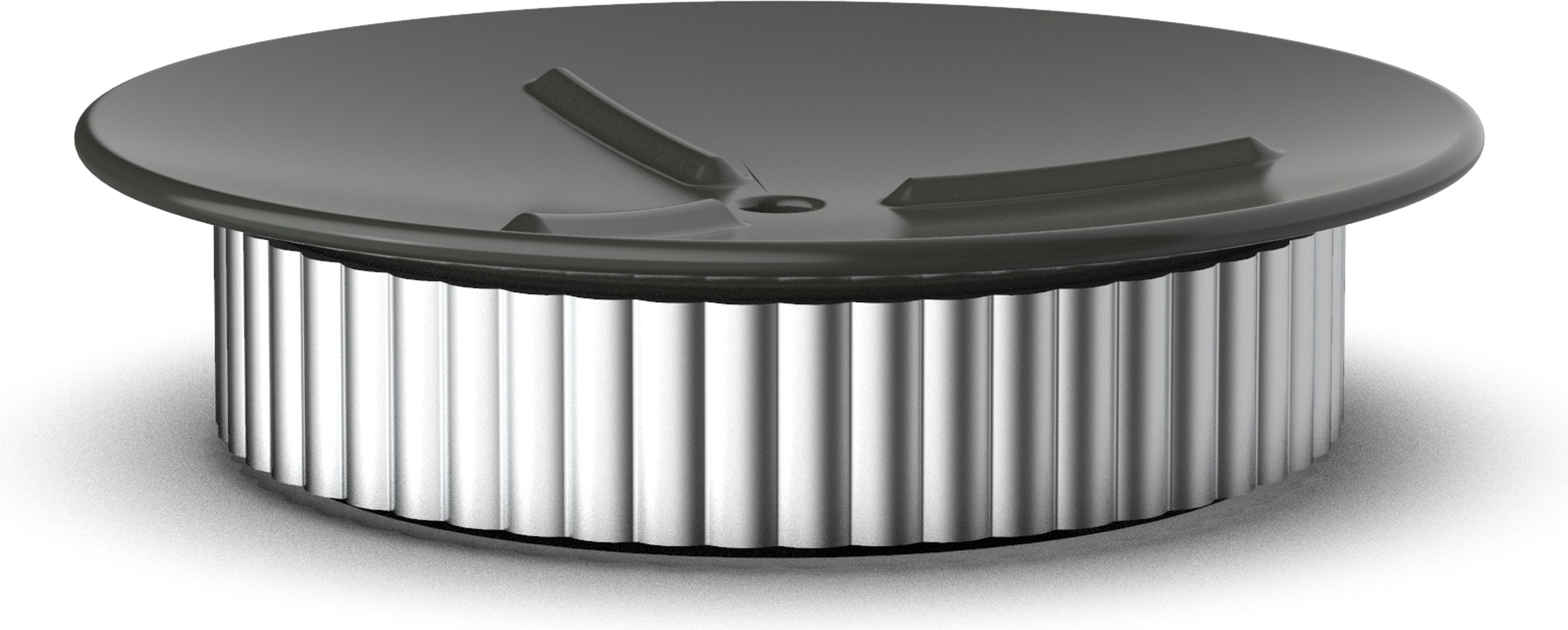 Mydelniczka Of Line 12,5 cm czarna ze srebrną podstawą