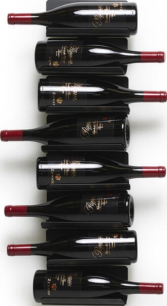 Stojak na wino ścienny Ptolomeo 75 cm czarny